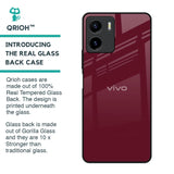 Classic Burgundy Glass Case for Vivo Y15s