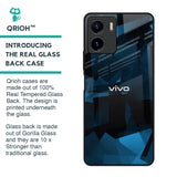 Polygonal Blue Box Glass Case For Vivo Y15s
