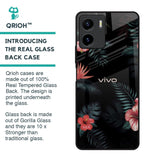 Tropical Art Flower Glass Case for Vivo Y15s