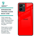 Blood Red Glass Case for Vivo Y15s