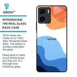 Wavy Color Pattern Glass Case for Vivo Y15s