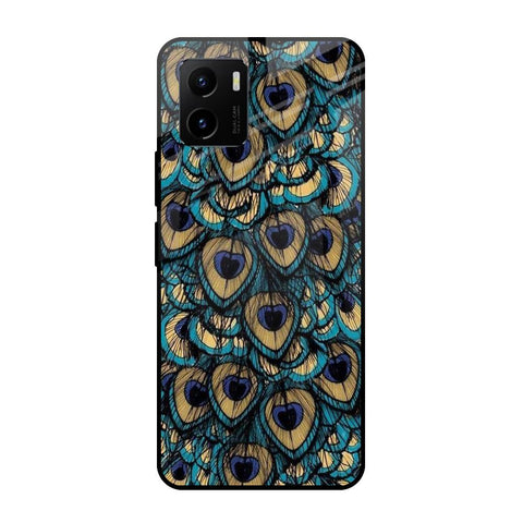 Peacock Feathers Vivo Y15s Glass Cases & Covers Online