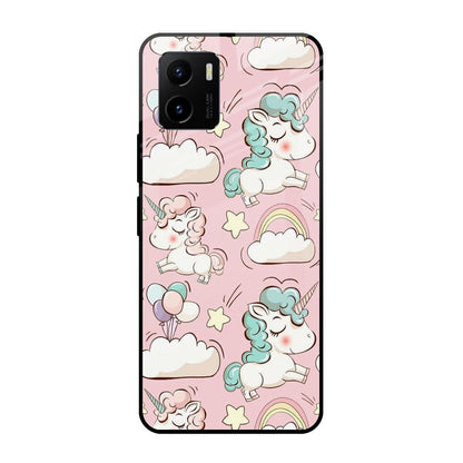 Balloon Unicorn Vivo Y15s Glass Cases & Covers Online