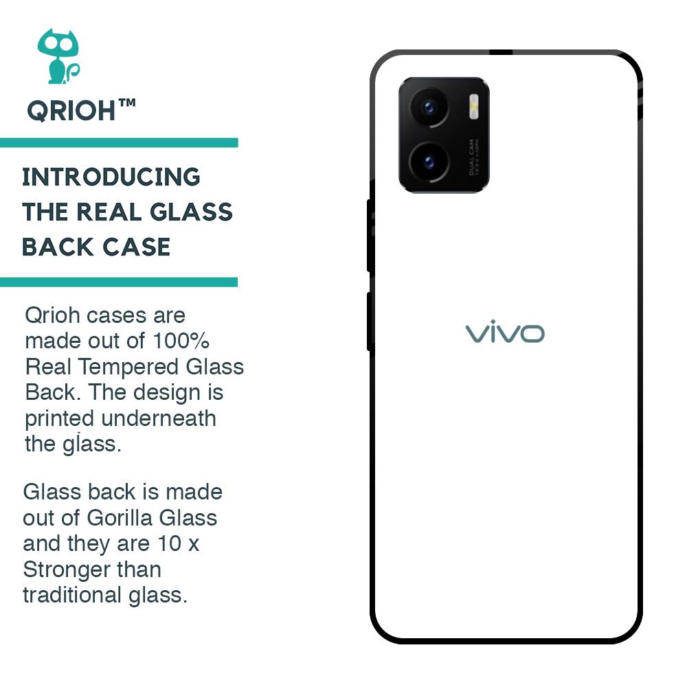 Arctic White Glass Case for Vivo Y15s