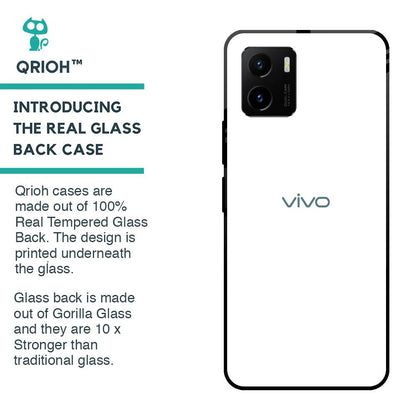 Arctic White Glass Case for Vivo Y15s