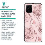 Shimmer Roses Glass case for Vivo Y15s