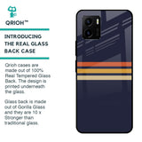 Tricolor Stripes Glass Case For Vivo Y15s