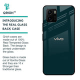 Hunter Green Glass Case For Vivo Y15s