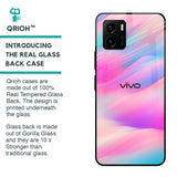 Colorful Waves Glass case for Vivo Y15s