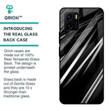 Black & Grey Gradient Glass Case For Vivo Y15s