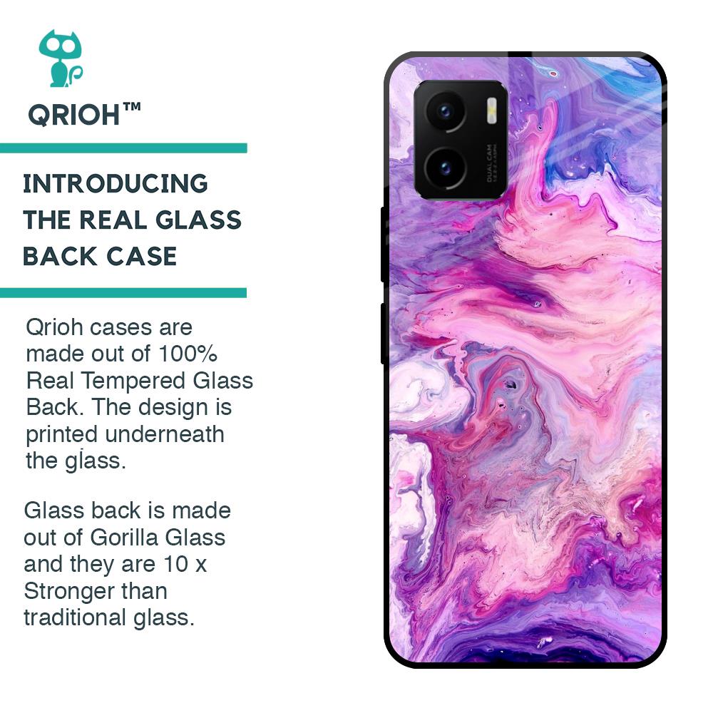 Cosmic Galaxy Glass Case for Vivo Y15s
