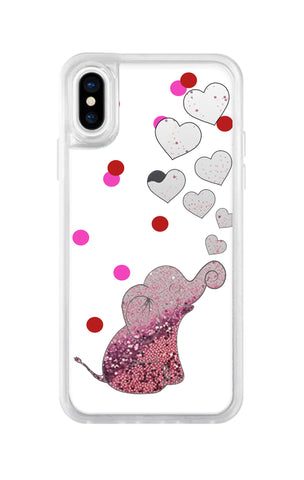 Baby Elephant Pink Snow Globe iPhone Glitter Cases & Covers Online 