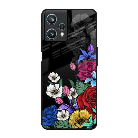 Rose Flower Bunch Art Realme 9 Pro 5G Glass Back Cover Online