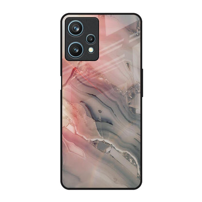 Pink And Grey Marble Realme 9 Pro 5G Glass Back Cover Online