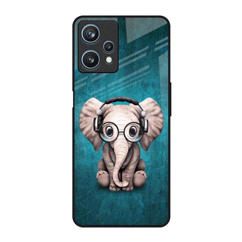 Adorable Baby Elephant Realme 9 Pro 5G Glass Back Cover Online