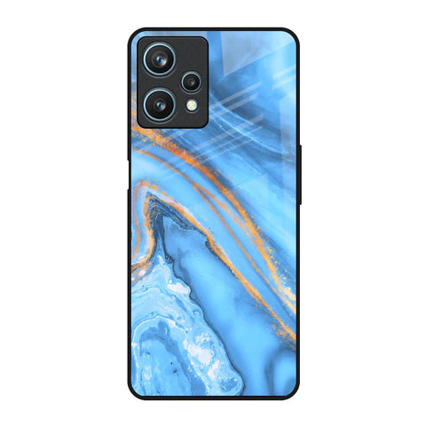 Vibrant Blue Marble Realme 9 Pro 5G Glass Back Cover Online