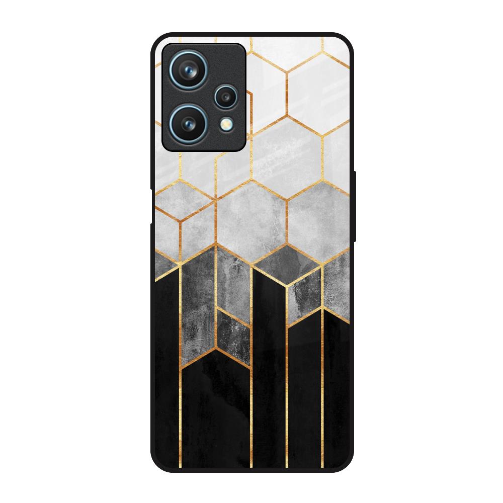 Tricolor Pattern Realme 9 Pro 5G Glass Back Cover Online