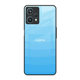 Wavy Blue Pattern Realme 9 Pro 5G Glass Back Cover Online