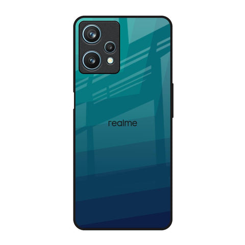 Green Triangle Pattern Realme 9 Pro 5G Glass Back Cover Online
