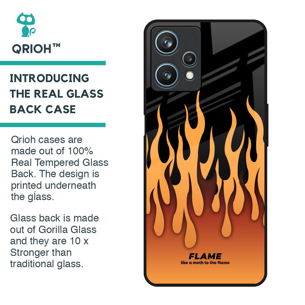 Fire Flame Glass Case for Realme 9 Pro 5G