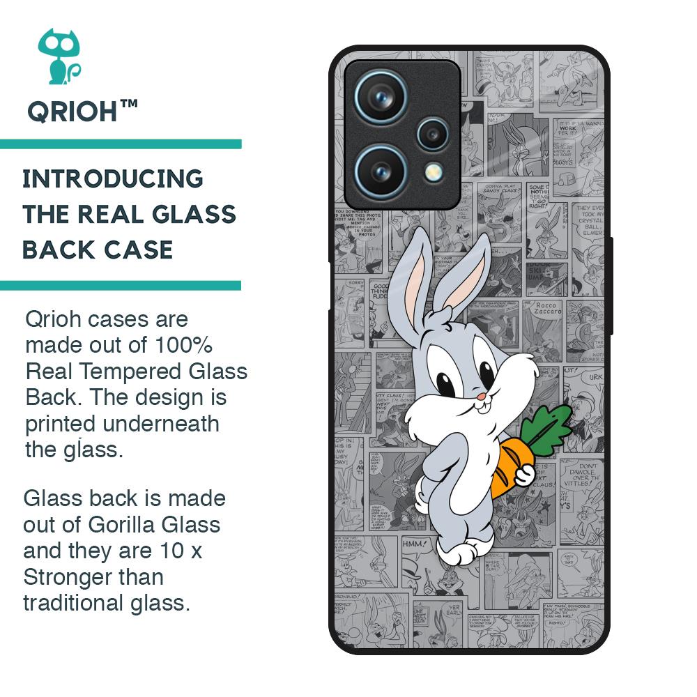 Cute Baby Bunny Glass Case for Realme 9 Pro 5G