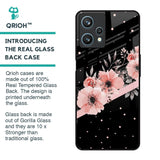 Floral Black Band Glass Case For Realme 9 Pro 5G