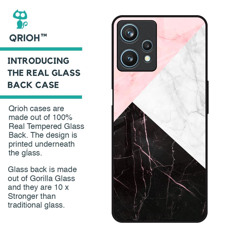 Marble Collage Art Glass Case For Realme 9 Pro 5G
