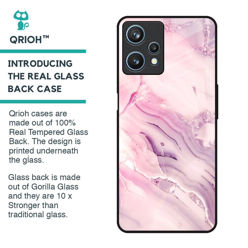 Diamond Pink Gradient Glass Case For Realme 9 Pro 5G
