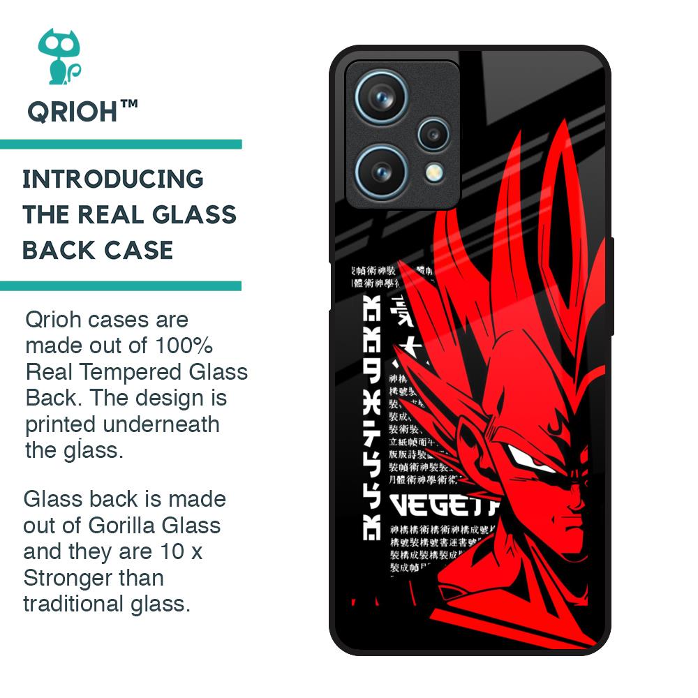 Red Vegeta Glass Case for Realme 9 Pro 5G