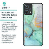 Green Marble Glass Case for Realme 9 Pro 5G