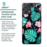 Tropical Leaves & Pink Flowers Glass Case for Realme 9 Pro 5G