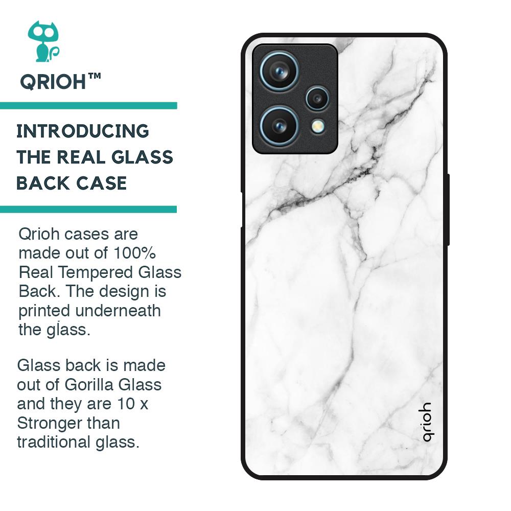 Modern White Marble Glass Case for Realme 9 Pro 5G