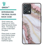 Pink & Gold Gllitter Marble Glass Case for Realme 9 Pro 5G