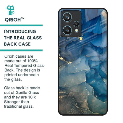 Blue Cool Marble Glass Case for Realme 9 Pro 5G