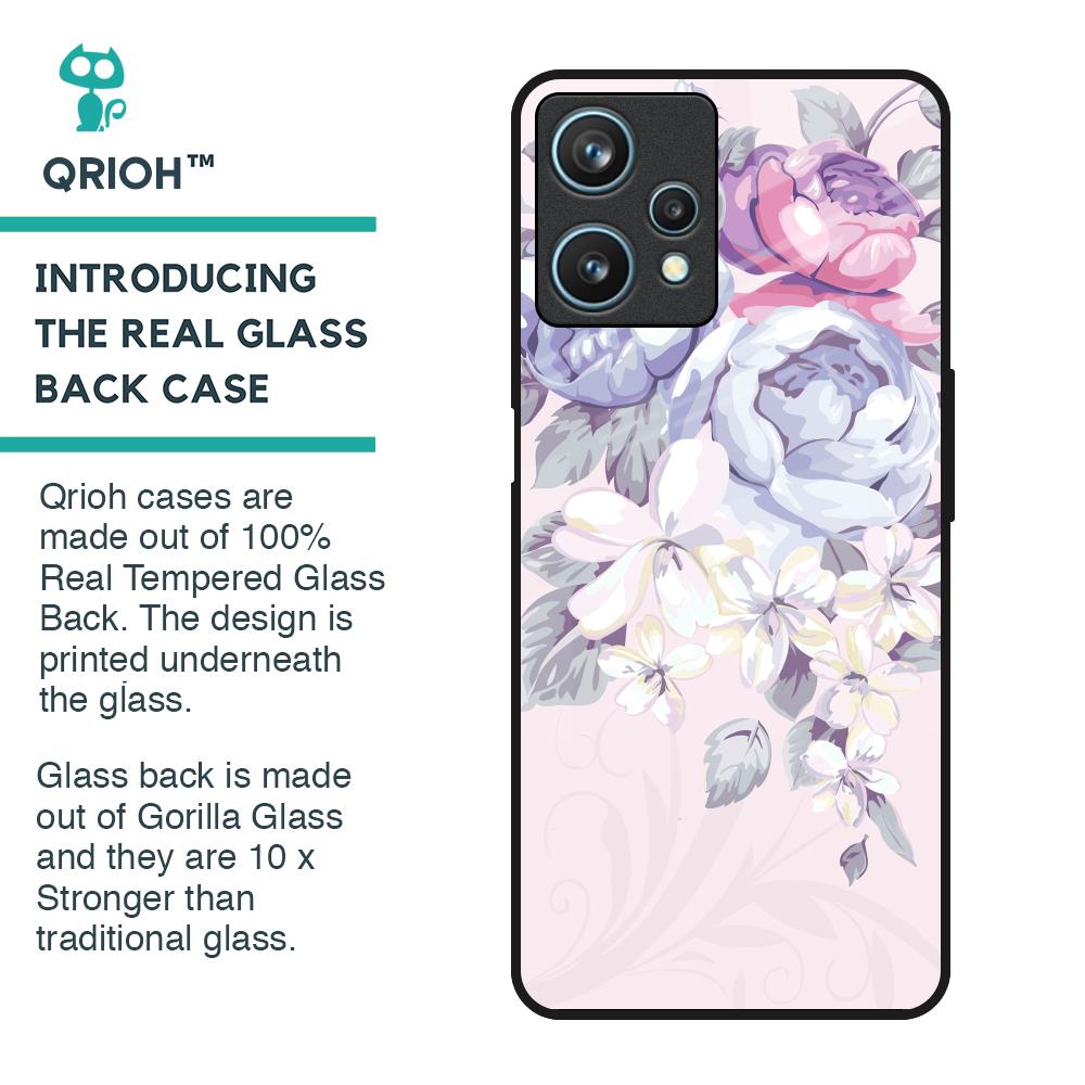 Elegant Floral Glass Case for Realme 9 Pro 5G