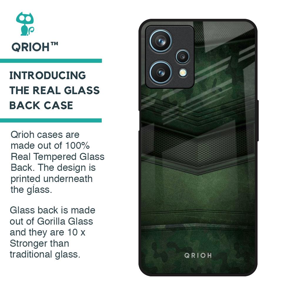 Green Leather Glass Case for Realme 9 Pro 5G