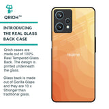 Orange Curve Pattern Glass Case for Realme 9 Pro 5G