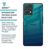 Green Triangle Pattern Glass Case for Realme 9 Pro 5G