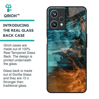 Golden Splash Glass Case for Realme 9 Pro 5G