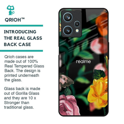 Flowers & Butterfly Glass Case for Realme 9 Pro 5G