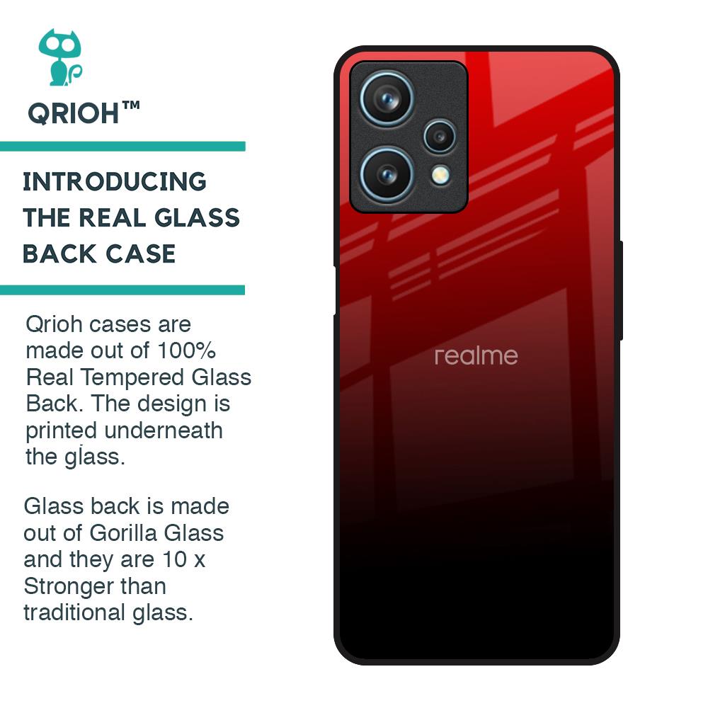 Maroon Faded Glass Case for Realme 9 Pro 5G