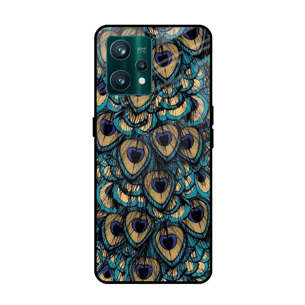 Peacock Feathers Realme 9 Pro 5G Glass Cases & Covers Online