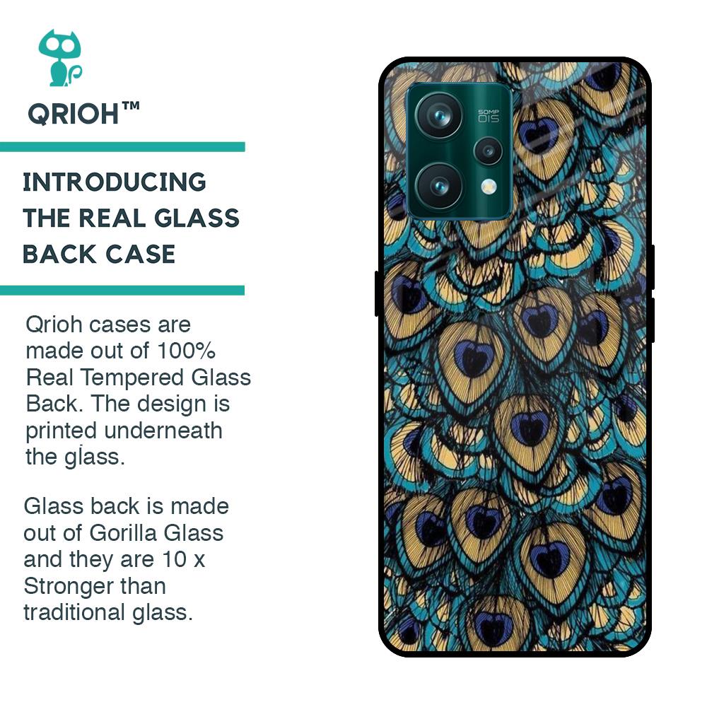 Peacock Feathers Glass case for Realme 9 Pro 5G