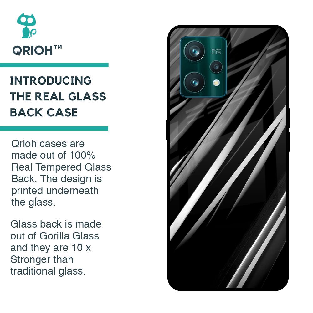 Black & Grey Gradient Glass Case For Realme 9 Pro 5G