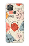 Abstract Faces Realme C25Y Back Cover