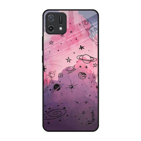 Space Doodles Oppo A16K Glass Back Cover Online