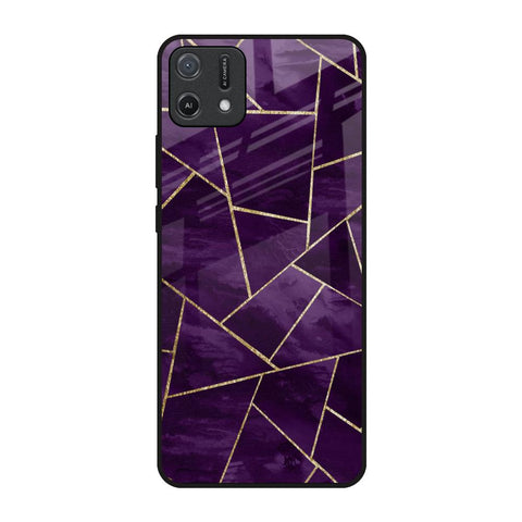 Geometric Purple Oppo A16K Glass Back Cover Online