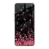 Heart Rain Fall Oppo A16K Glass Back Cover Online