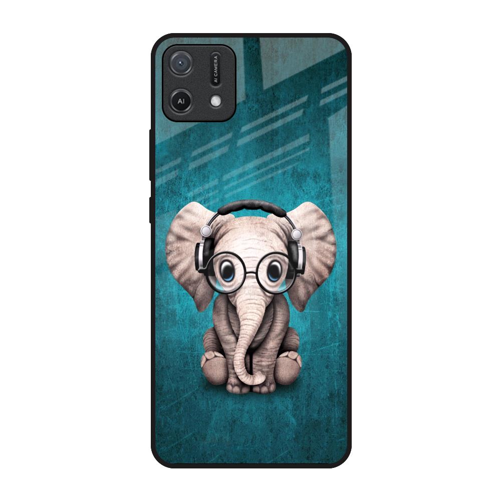 Adorable Baby Elephant Oppo A16K Glass Back Cover Online