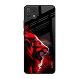 Red Angry Lion Oppo A16K Glass Back Cover Online